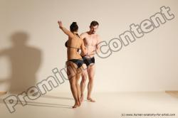 Underwear Woman - Man White Average Short Brown Dancing Dynamic poses Academic